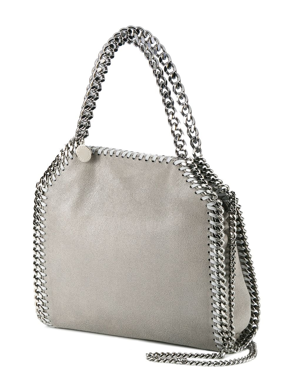 Light Grey And Silver Mini Falabella Tote Bag